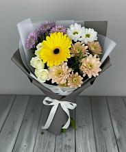 Букет цветов из:  Розы, Герберы и Хризантемы в Мулловке