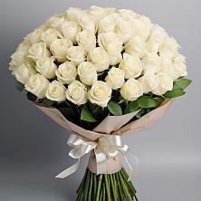 Букет 101 беля роза Белоснежка в Мулловке