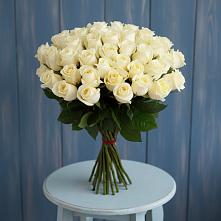 Букет 51 Белая роза Эдлесс Лав #REPLACE_PRED# Мулловке