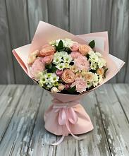 Букет цветов из:  Гвоздики, Розы и Хризантемы #REPLACE_PRED# Мулловке