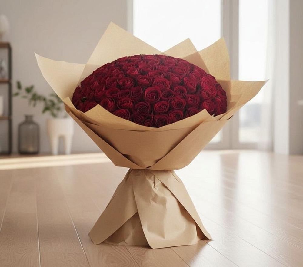 Букет 101 Красная роза в Мулловке