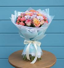 Букет цветов из:  Хризантемы и Розы в Мулловке