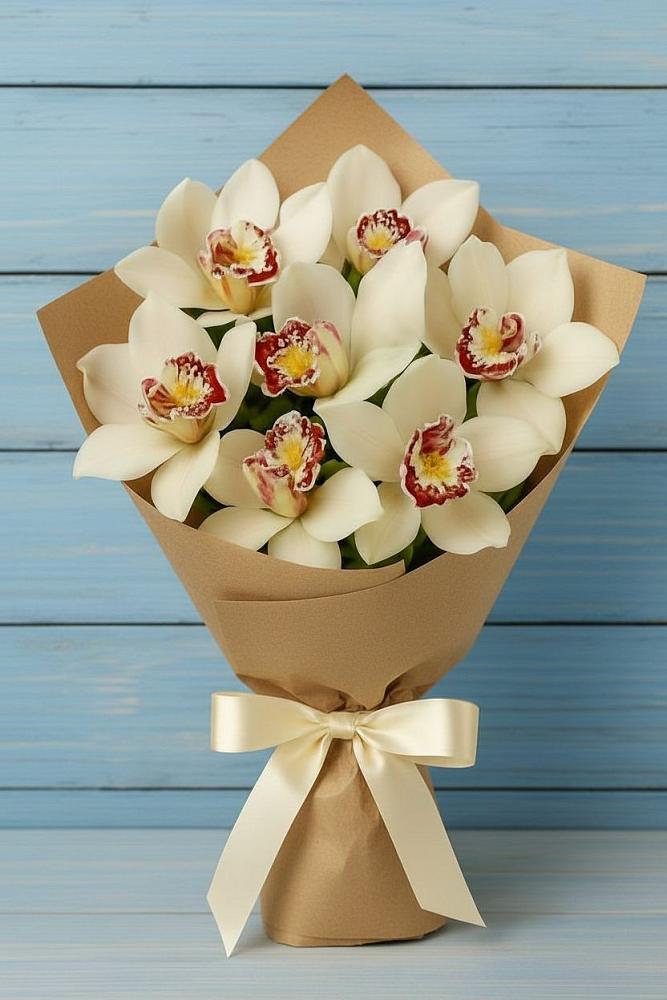 Букет цветов из: Орхидеи и Розы в Мулловке